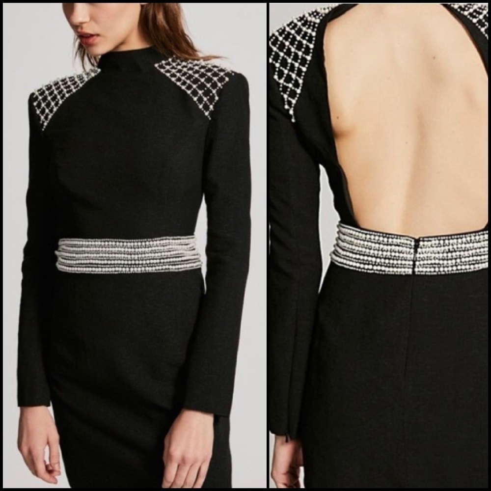 FAME AND PARTNERS X FREE PEOPLE Pearl Palais Black Mini Dress 12.